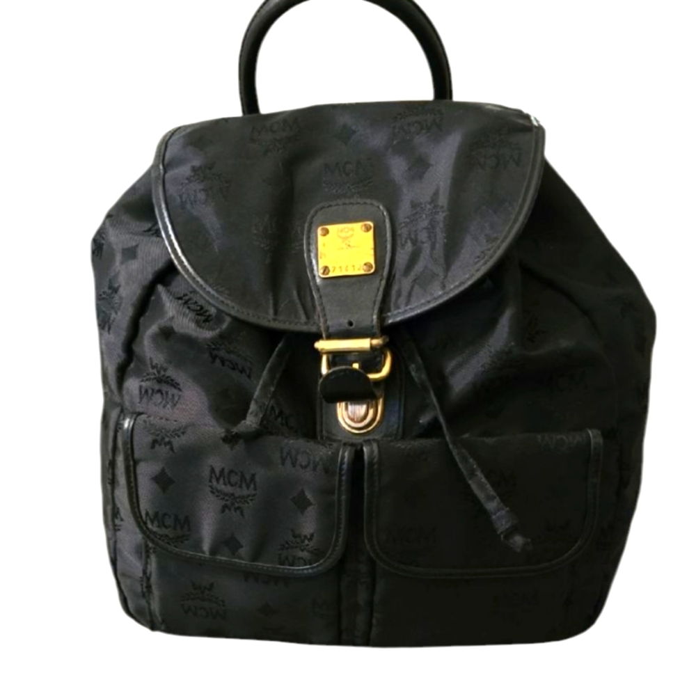 MCM Black Backpack with Vintage-Inspired Design - Picture 2 of 9